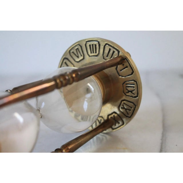 Mid 20th Century Vintage Solid Brass Hour Glass or Sand Timer For Sale - Image 5 of 7