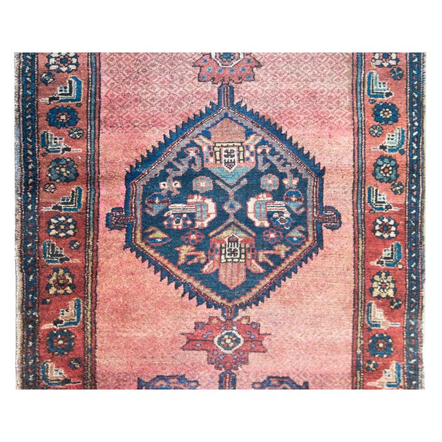 Textile Early 20th Century Persian Hamadan Rug For Sale - Image 7 of 15