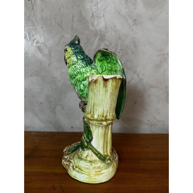 Vintage Ceramic Parrot Vase, 1920s For Sale - Image 9 of 17