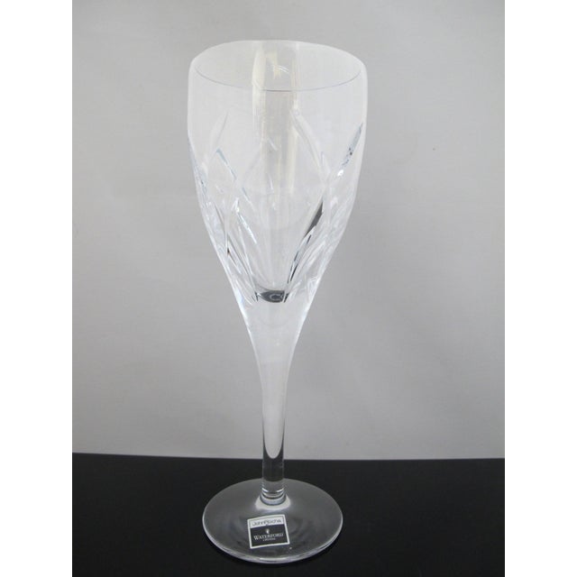 Waterford Crystal John Rocha Waterford Cut Crystal Signature Red Wine Goblet 9 1/8" Glass Pair For Sale - Image 4 of 8