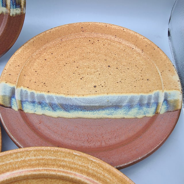 Early 21st Century Sunset Canyon Pottery Dinner Plates- Set of 4 For Sale - Image 5 of 8