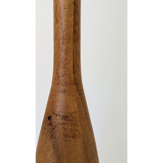 Mid-Century Teak Bottle-Form Lamp Base Tall, sculptural, and unmistakably Mid-Century. This teak lamp base features a...