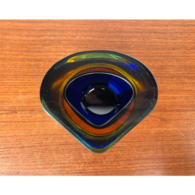 Vintage Italian Sommerso Murano Glass Bowl, 1970s For Sale - Image 3 of 18