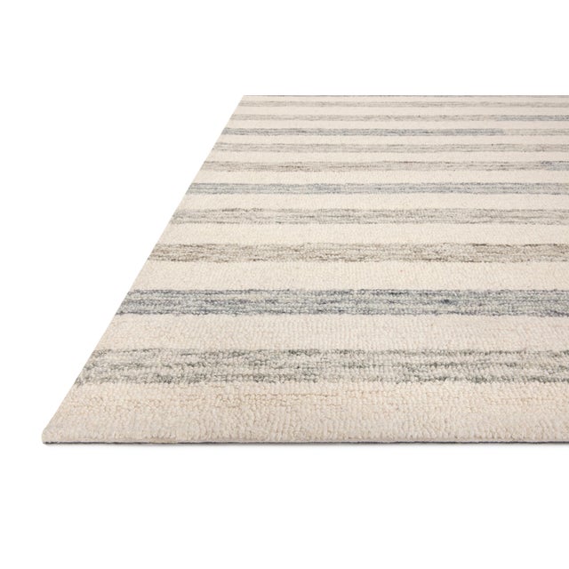 Transitional Chris Loves Julia x LoloiChris Ivory / Slate 3'-6" x 5'-6" Accent Rug For Sale - Image 3 of 8