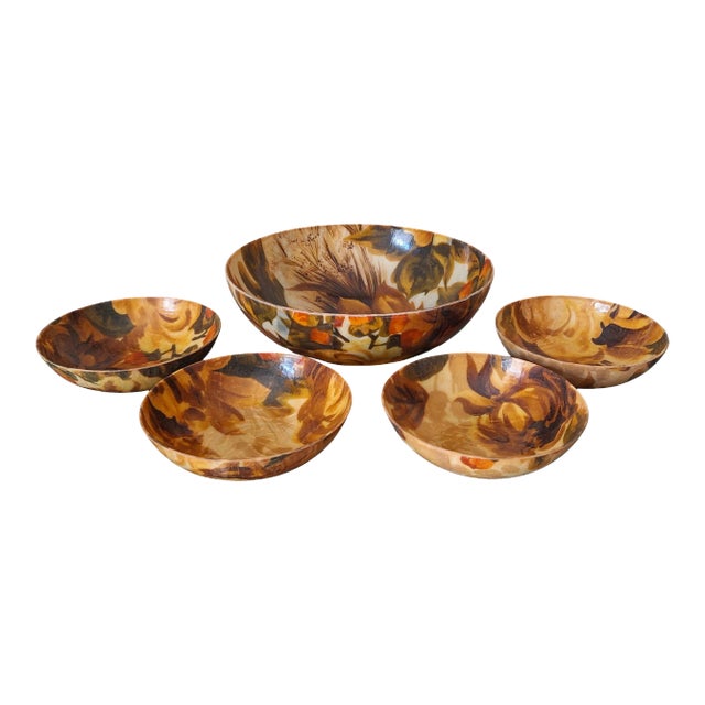 LastChance!Vintage Traymold California Fiberglass Salad Bowl Set - Five Pieces For Sale