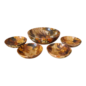 Vintage Traymold California Fiberglass Salad Bowl Set - Five Pieces