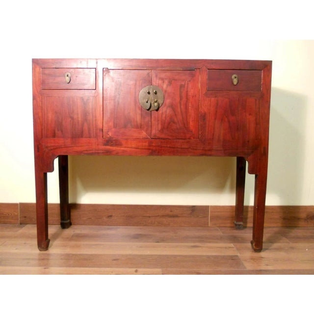 This antique Chinese cabinet is known as the "Quilt Cabinet". The cabinet was originally made for displaying silk quilts...