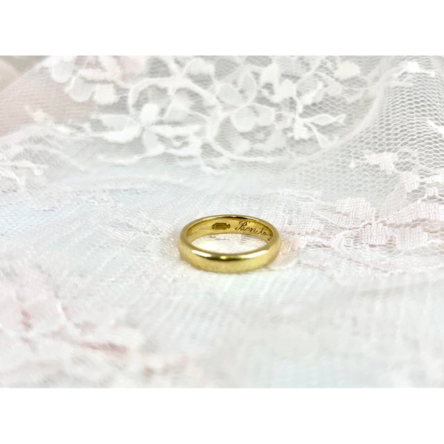 Metal Antique Gold Band 14k, Size 6.5 For Sale - Image 7 of 7