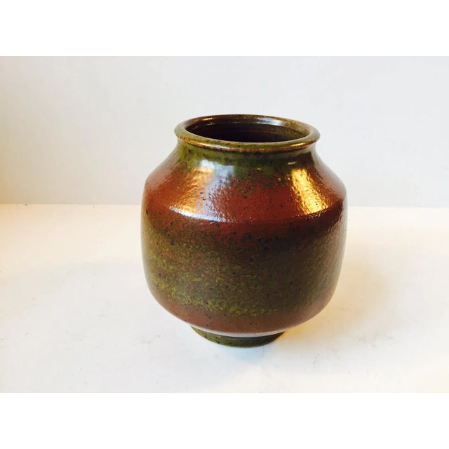 Mid-Century Modern Solfatara Glazed Stoneware Vase by Marianne Starck for Michael Andersen & Son, 1950s For Sale - Image 3 of 7