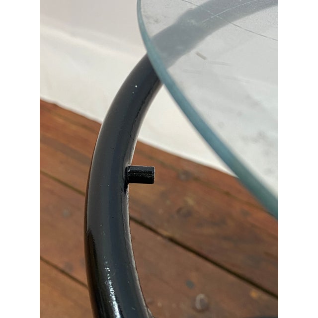 Metal Post Modern Z Table For Sale - Image 7 of 9