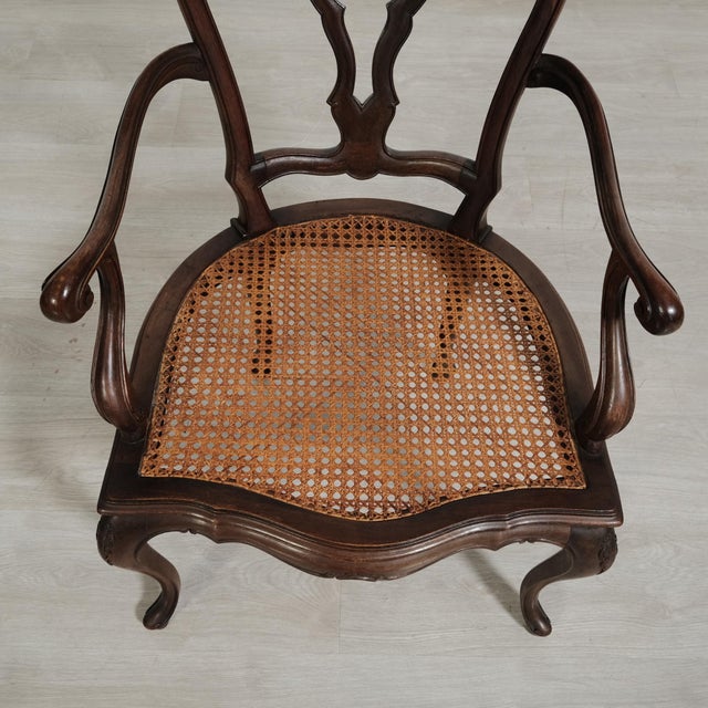 Wooden Armchair with Vienna Straw Seat, 1900s For Sale - Image 11 of 15