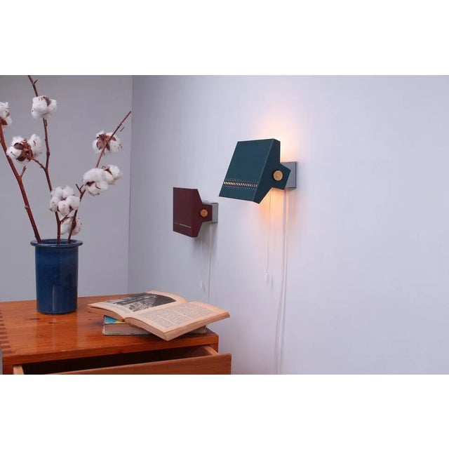 Anvia Adjustable Perforated Metal Sconces by J. J. M. Hoogervorst, 1950s, Set of 2 For Sale - Image 4 of 13