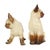 Ceramic Siamese Cat Figurines in Glazed Ceramic, Japan, 1950s, Set of 2 For Sale - Image 7 of 14