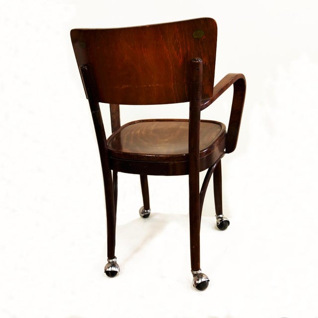 Thonet Vintage Desk Chair in the Style of Thonet For Sale - Image 4 of 9