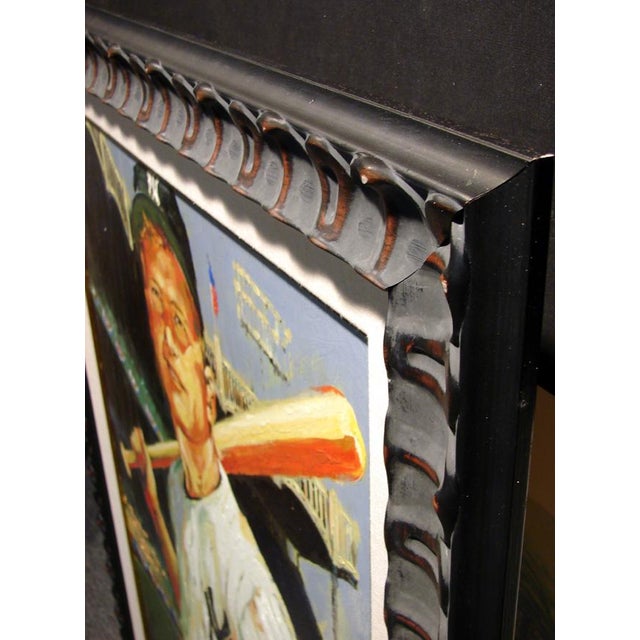 Malcolm Farley Mickey Mantle Triple Crown Signed Gallery Framed Art For Sale - Image 4 of 7