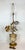 Gilt Lamp With 3-Dimensional Over-Scale Metal Flowers For Sale - Image 4 of 13