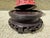 Wood Antique Chinese Republic Era Carved Red Cinnabar 7.5” Landscape & Figures Vase For Sale - Image 7 of 7
