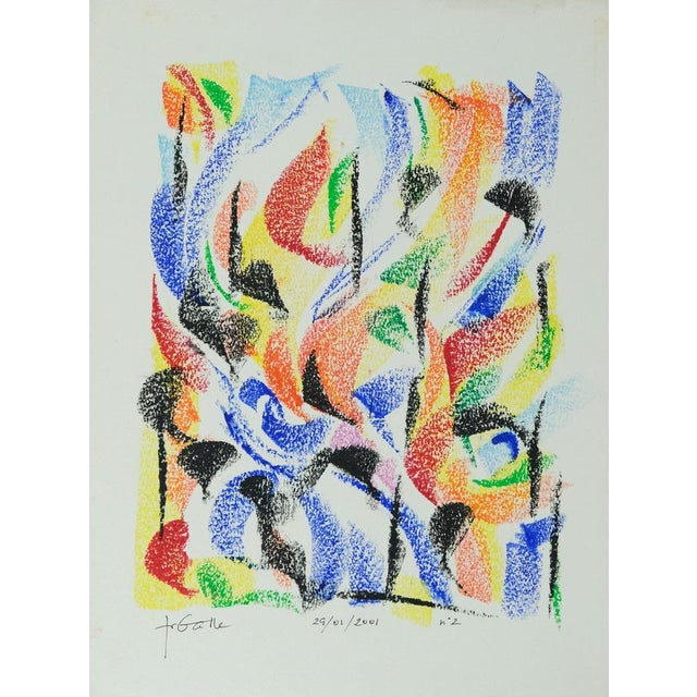 Françoise Galle, Plant Abstraction, Pastel Drawing For Sale - Image 6 of 6