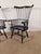 Massive Pair Vintage D R Dimes Style Painted Comback Windsor Arm Chairs For Sale - Image 12 of 15