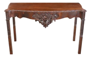 English George III Carved Mahogany Console Table C. 1770