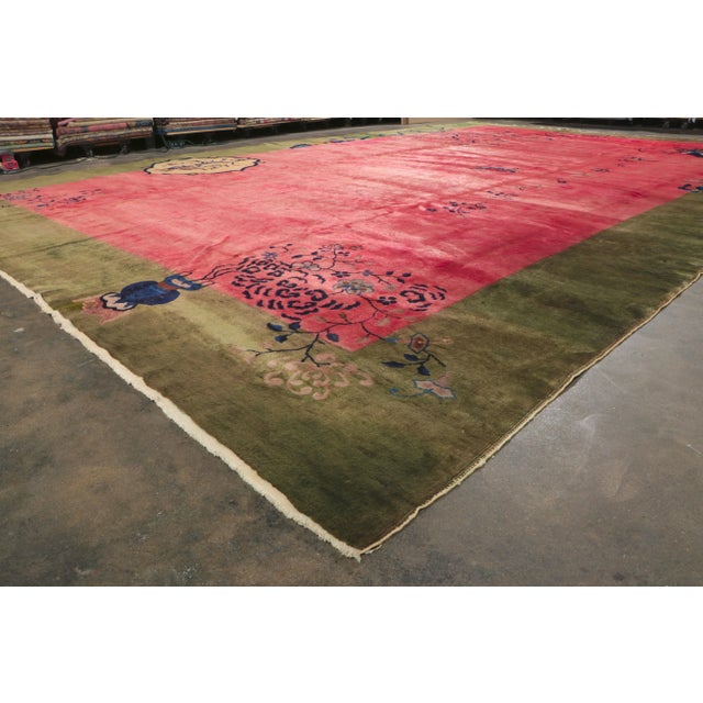 Antique Chinese Art Deco Rug - 12'03 X 19'08 For Sale In Dallas - Image 6 of 9