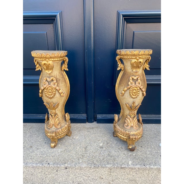 19th Century Ornaments in Chestnut, Set of 2 For Sale - Image 14 of 18