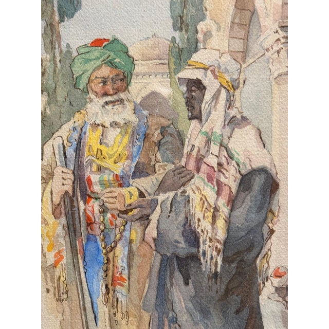 Pair of Signed Orientalist Watercolours by Carl Werner, 19th Century, Set of 2 For Sale - Image 7 of 17