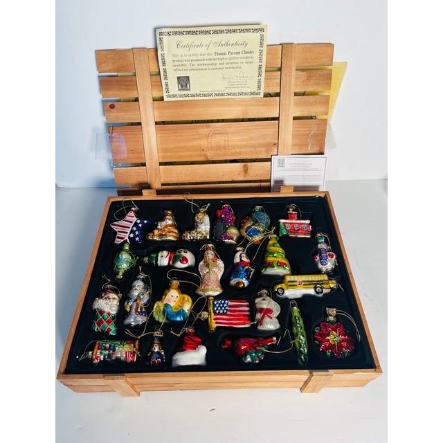Traditional 24 PCS Vintage Thomas Pacconi Museum Christmas Ornaments in Box For Sale - Image 3 of 9