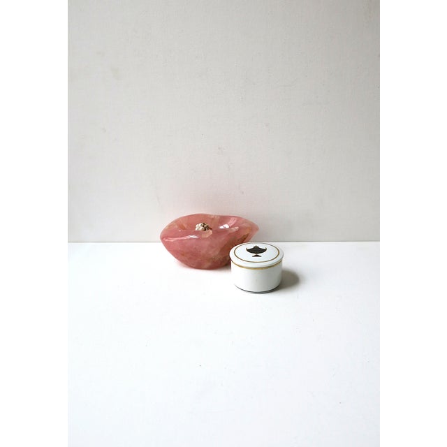 Gemstone Rose Quartz Jewelry Dish For Sale - Image 7 of 12