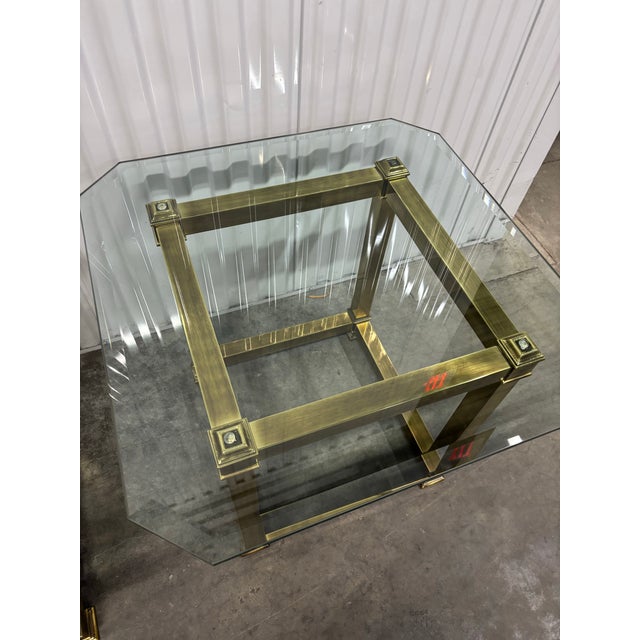 Midcentury Mastercraft Brass Hollywood Regency Style Accent Side Tables- A Pair For Sale In Chicago - Image 6 of 12