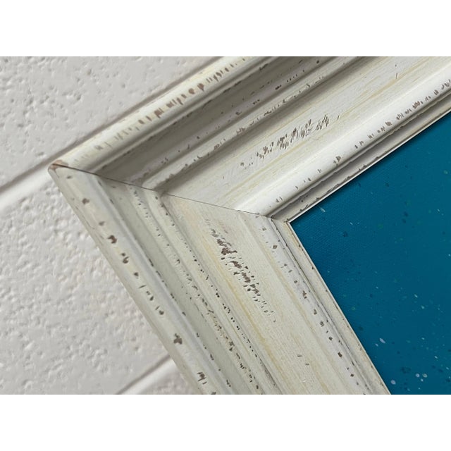 Angela Wakefield Design Study of Wild Pink & White Flowers on Turquoise by Contemporary Artist, 2023 For Sale - Image 9 of 9