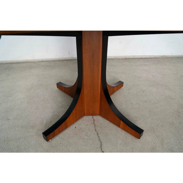 1960’s Mid-Century Modern John Kapel Walnut X Dining Table For Sale - Image 12 of 12