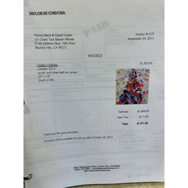 Abstract Contemporary Fine Art on Canvas by Hadley Holiday For Sale - Image 3 of 8