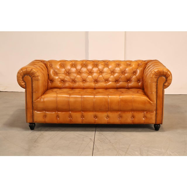 Tufted Leather Chesterfield Sofa For Sale - Image 12 of 16