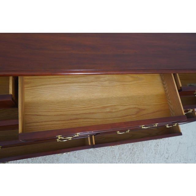 Henkel Harris Henkel Harris Model 166 Cherry 9 Drawer Double Dresser For Sale - Image 4 of 18