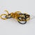 Metal David Spada Space Age Gold and Black Aluminum Dangle Pierced Earrings For Sale - Image 7 of 8