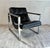 Black Vintage Chrome Leather Lounge Chair – Mid Century Modern Bauhaus Accent Seating For Sale - Image 8 of 11