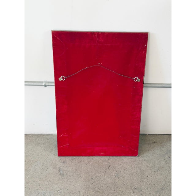 Metal Mid Century Hammered Copper Wall Mirror For Sale - Image 7 of 7