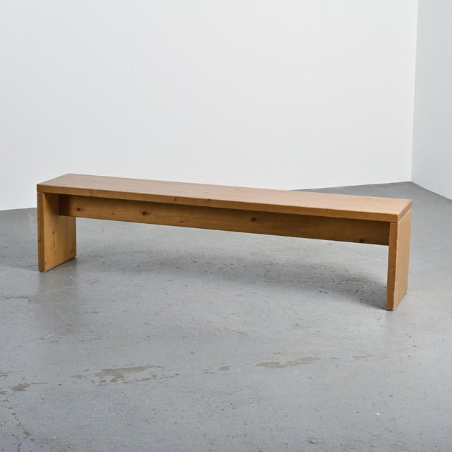 Large Pine Bench, France, 1970s For Sale - Image 11 of 11