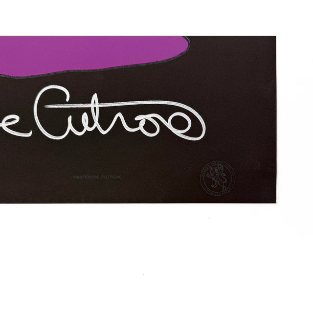 Unique hand embellished with silver marker on serigraph. Each print has been embellished by Ronnie Cutrone differently,...