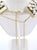 Contemporary Chanel Necklace CC Logo 2016 20 28 in Faux Pearl Ribbon 5 Multi Rows White Black Ribbon For Sale - Image 3 of 11