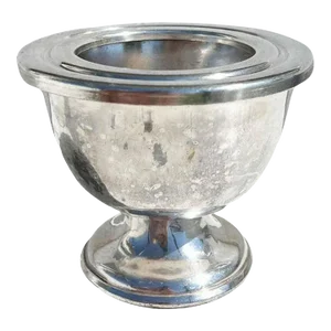 1970s Silver Soldered Footed Bowl With Top From the Hotel Adolphus Dallas Texas