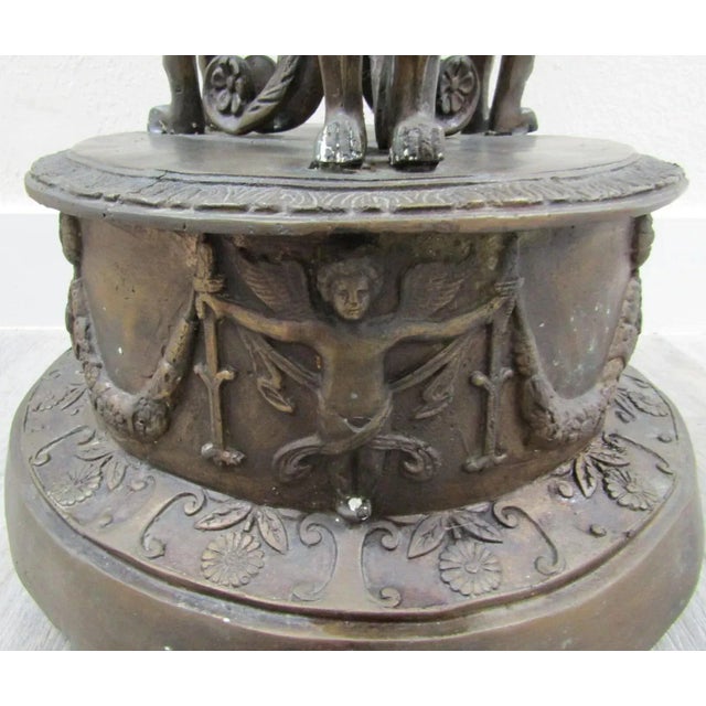 Metal Late 18th Century French Empire Style Bronze Jardiniere With Female Griffons and Cherubs For Sale - Image 7 of 12