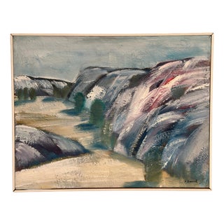 K. Svanvik, Valleys, 1950s, Oil Painting on Canvas, Framed For Sale