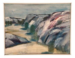 K. Svanvik, Valleys, 1950s, Oil Painting on Canvas, Framed