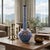 Turkish Handmade Ceramic “Topuz” Vase (35cm) Round Mace Body with Long Golden Horn Neck – Unique Mixed Pattern Decor For Sale - Image 3 of 6