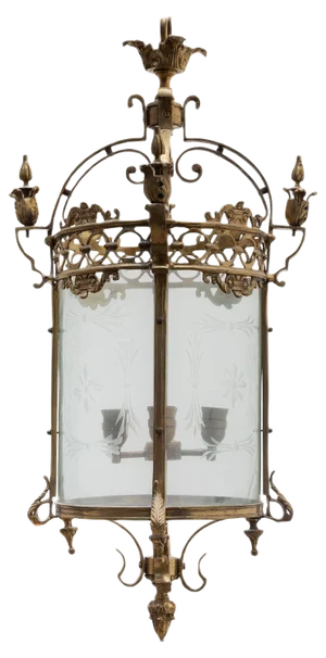 Antique Bronze Hall Lantern, France