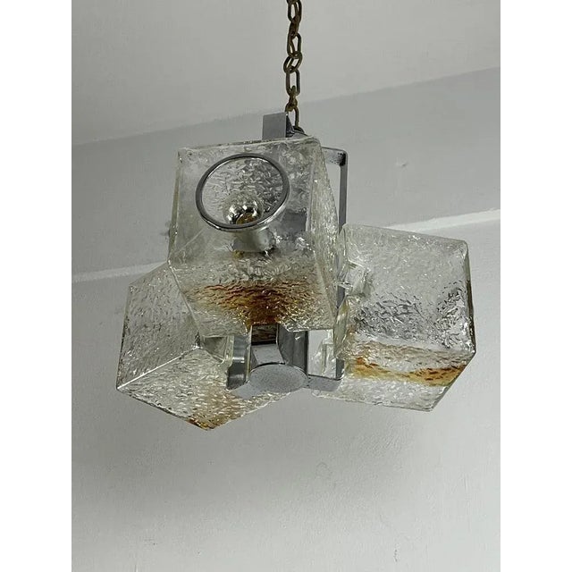 Three-Light Murano Glass Chandelier by Toni Zuccheri for VeArt, 1970s For Sale - Image 9 of 13