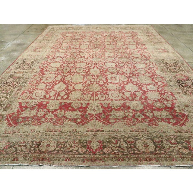 Early 20th Century Galerie Shabab Collection Early 20th Century Persian Tabriz Carpet For Sale - Image 5 of 10