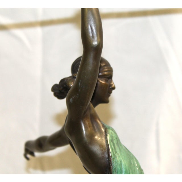 1990s Art Deco Figurine Female Javelin Thrower For Sale In Los Angeles - Image 6 of 18